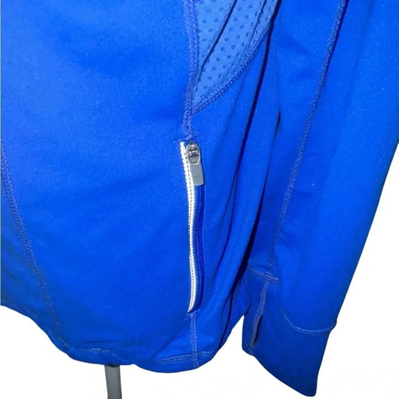 Tangerine Athletic Performance stretchy full zip blue jacket with pockets MEDIUM - Picture 3 of 11